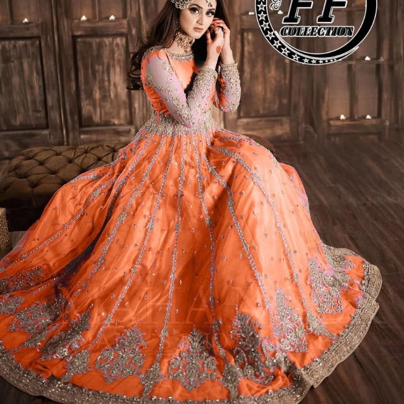 *HIRA MANI* RUEDAD E SAHRavishing blush long frock