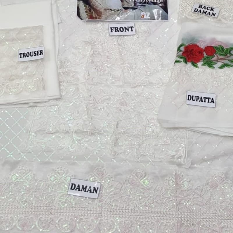 Mahiyaman bridal chiffon embroidery suit