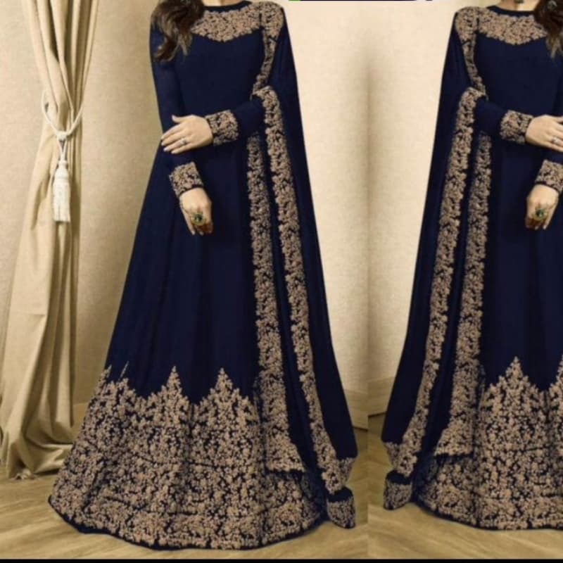 *** **Indian Chiffon Embroidery Maxi****Code MD 06