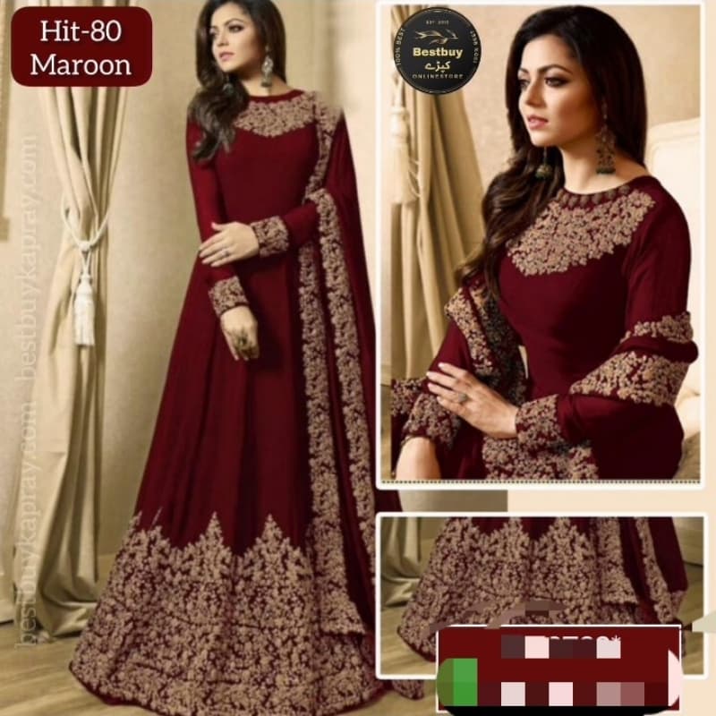 *** **Indian Chiffon Embroidery Maxi****Code MD 06