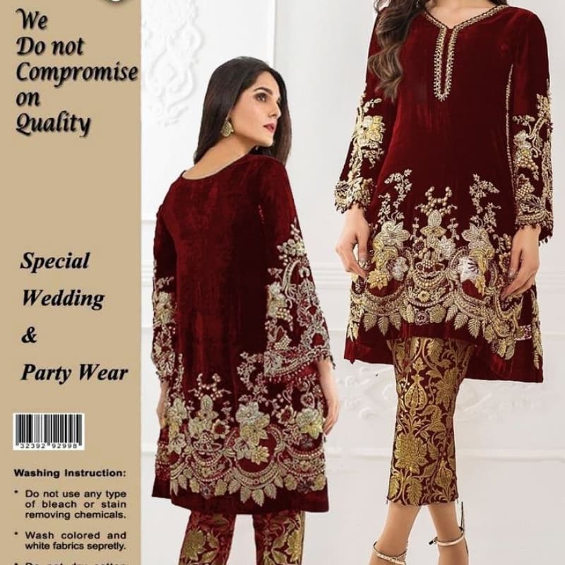 TEENA DURANI*  *FABRIC* (SHIRT).....VELVET (DUPATTA)....NET (TROUSER)....JA