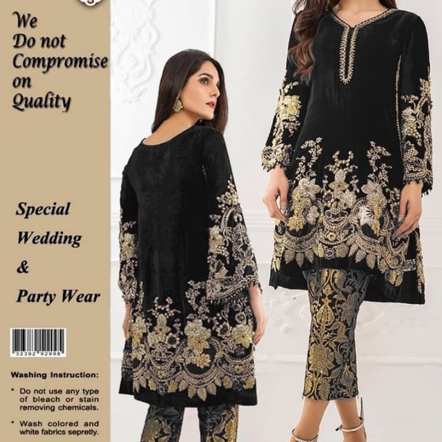 TEENA DURANI* *FABRIC* (SHIRT).....VELVET (DUPATTA)....NET (TROUSER)....JA